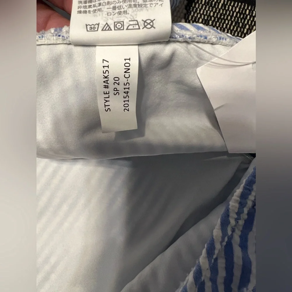 New J. Crew Blue and White Striped One-Shoulder Swimsuit! Too big for me! - Picture 7 of 11